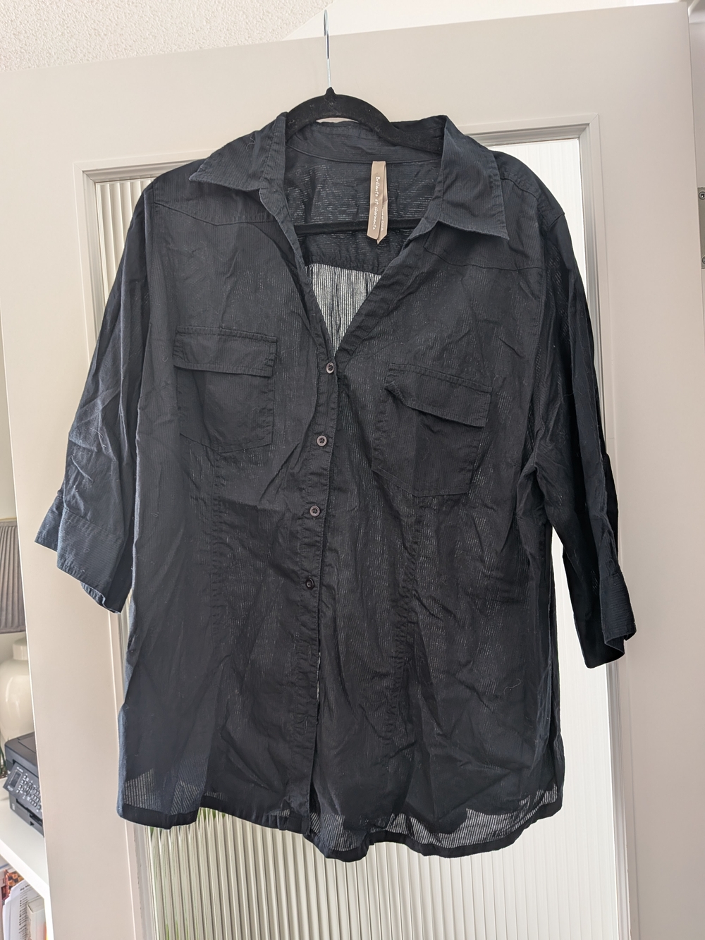 PENNINGTONS Lightweight Black Button-Up Shirt Jacket